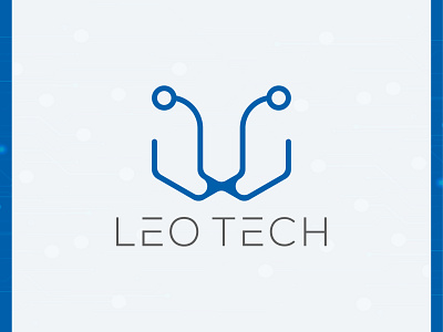 Leo Tech Logo Design brand brandidentity branding creativelogo design electronic graphic design graphicdesigner illustration lion logo logos minimalist modern tech technology vector