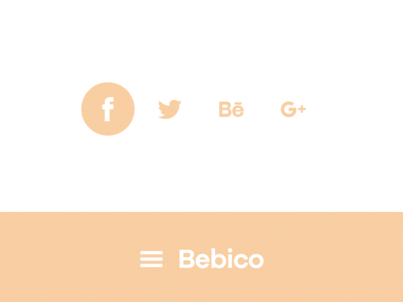 Bebico - Social Icons animation app art bebico brand branding clean gif icon identity illustration interaction ios logo mobile responsive ui ux web website