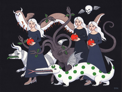 Sabbath gouache halloween halloween design illustration macabre macabre art painting pop surrealism traditional illustration witch