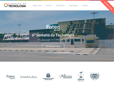 6a Semana da Tecnologia design interface website