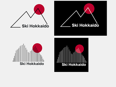 SHLogos design illustrator japan logo logo design ski typography vector