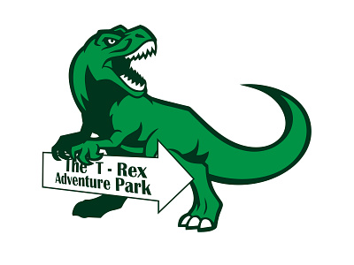 Day 35 - Dinosaur Amusement Park Logo amusement park dailylogo dailylogochallenge design dinosaur flat icon illustrator logo logo 2d logo a day logo design logodesign logotype t rex t rex trex vector