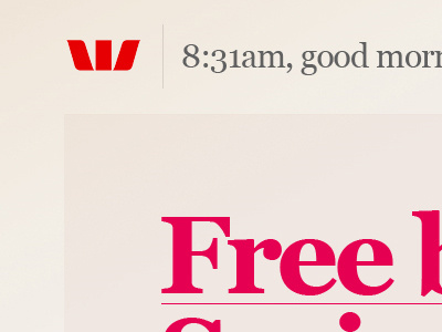 Westpac Bank banking re design web design