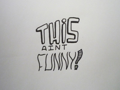 Funny black dont look at me hand drawn pen sketchbook type