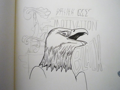 Motivation black black coffee eagle freedom hand drawn illustration merica pen sketchbook