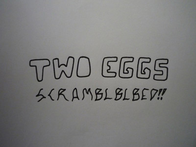 Twoeggs black eggs hand drawn illustration pen sketchbook type