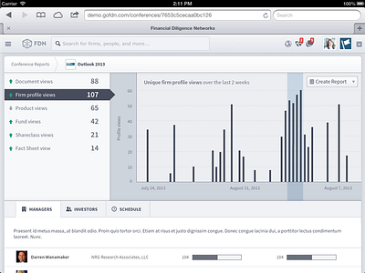 KPI Report charts illustrator mobile wip
