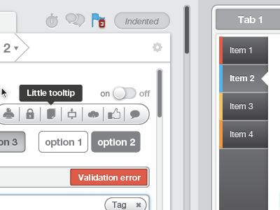 Component templates affordances buttons components illustrator sidebar ui