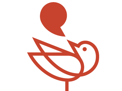 chirp bird dove icon illustration illustrator line logo tweet vector wing