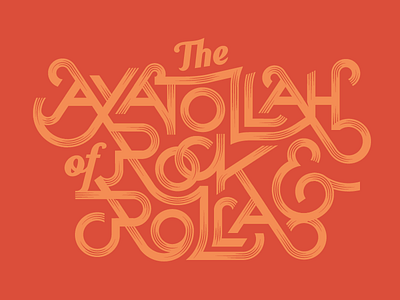 The Ayatollah of Rock & Rolla ampersand craft custom type fan art fury road illustration ligature lockup mad max road warrior type typography
