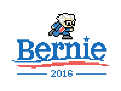 Gamers for Bernie Sanders bernie sanders pixel art pixelart pixelated sanders