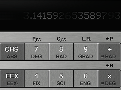 Calculator UI buttons calculator lcd retro tactile ui ux