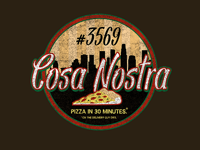 Snow Crash - Cosa Nostra Pizza cyberpunk scifi shirt snow crash weathered