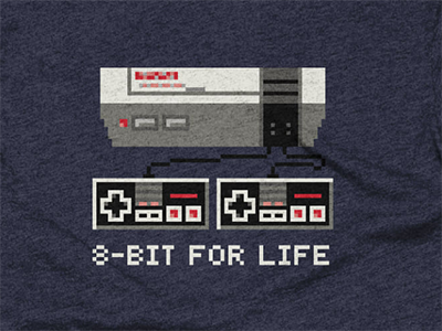 8-Bit for life at the Cotton Bureau 8 bit 8bit cottonbureau nes pixelart pixelated pixels retro