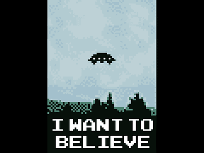 I Want To Believe in 8 bit 8bit ufo xfiles