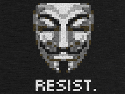 Resist. anonymous cottonbureau donald trump fawkes nevertrump politics resist resistance shirt trump womensmarch