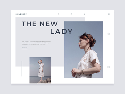 Clothing store concept animation banner clothes clothing concept design ecommerce figma hero lady minimal minimalistic online shopping online store shop store ui ux web website