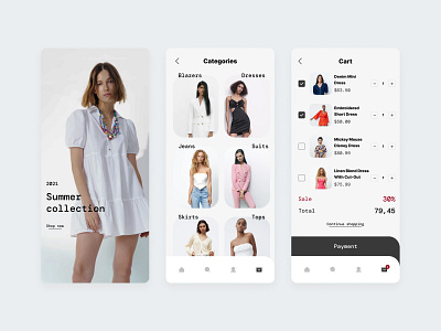 Clothing Store App - More Screens