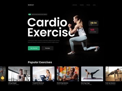 Workout Website - Hero Section