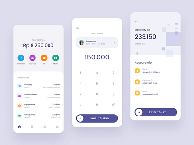 #Exploration - Digital Wallet App android app bill bold card clean design digital finance ios mobile money payment transactions transfer ui ux wallet whitespace
