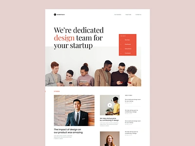 #Exploration - Homepage for Agency agency branding card clean design desktop hero homepage landing page minimalist news photograhy startup team typography ui ux website whitespace