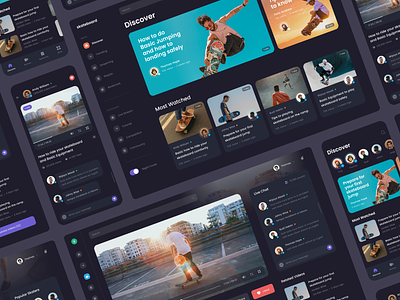 #Exploration - Skateboard Video Platform - Screens