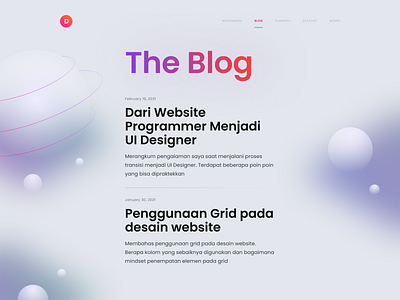 My Personal Website - Blog Launched 🚀 3d article blog bold clean details homepage landing page minimalist typography website