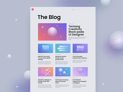 Blog - Personal Website article blog blog post design glass glassmorphism gradient homepage landing page magazine news thumbnail website