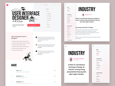 Learning Platform Redesign article bold clean dashboard design detail education gradient learning news page redesign responsive sidebar typography website whitespace