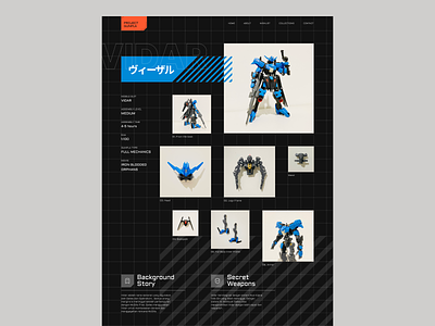#Exploration - Gundam Website bold clean dark mode design future grid gundam gunpla japan mecha robot tech typography ui website whitespace
