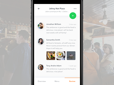 #Exploration | Restaurant Review app burger card comment detail food ios photo pizza restaurant review