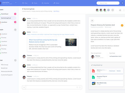 Crugo - Dashboard - Chat and Tasks by Dwinawan for Paperpillar on Dribbble