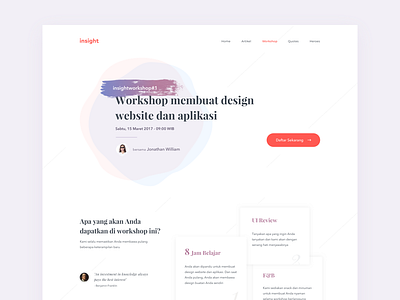 Insight - Workshop Page Concept