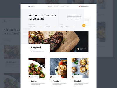 #Exploration | Recipe Web branding clean design desktop food landing page overlapping photo recipe ui web