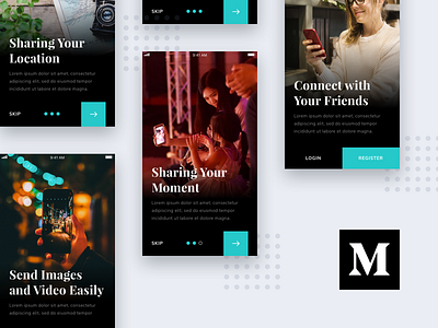 #Article - Design with context android app article iphone login medium onboarding photography register typography ui