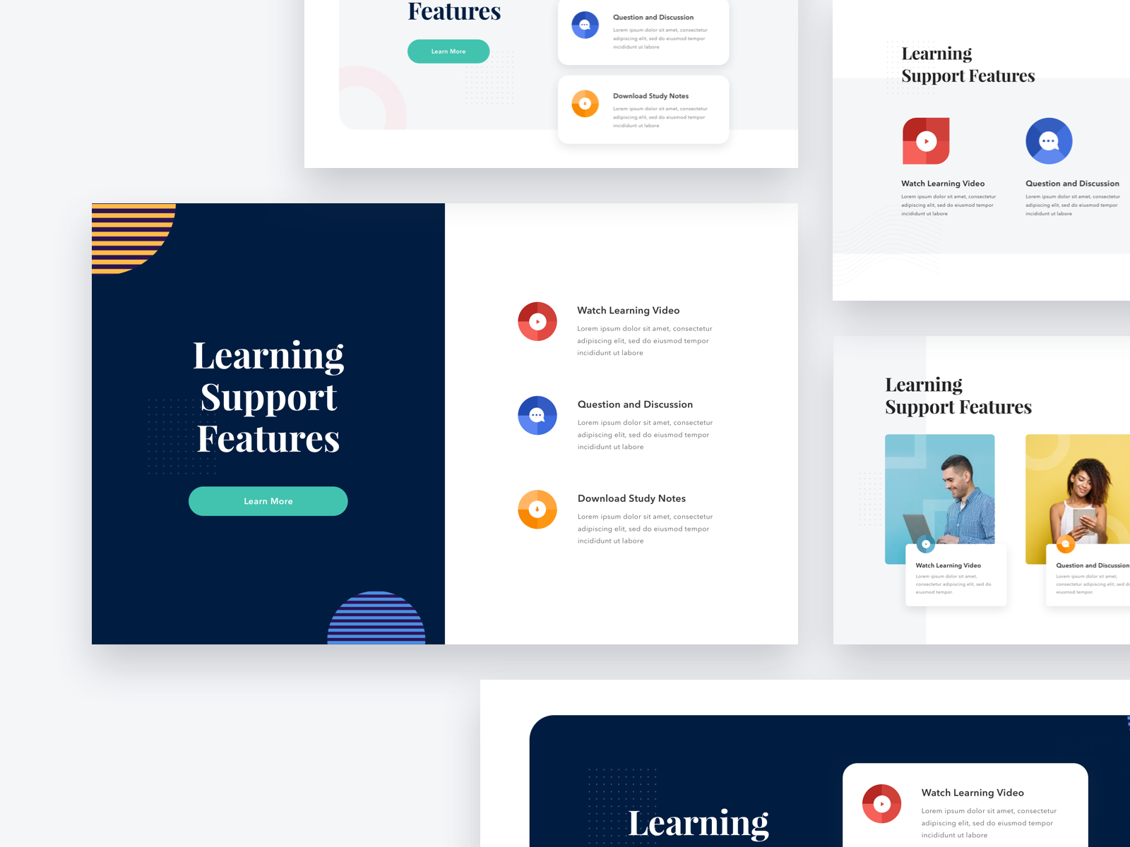 Layout Explorations Features Section By Dwinawan For Paperpillar On