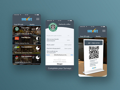 Survayz App app design mobile app mobile app design ui user experience user inteface ux ux ui
