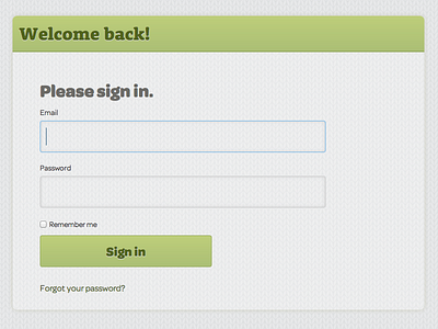 Green Login Form