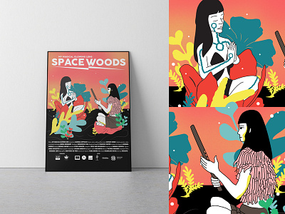 Space Woods Poster