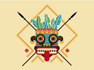 AZTEC aztec mask spear