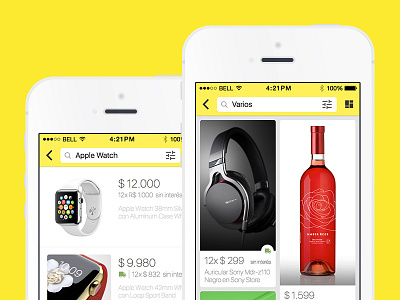 MercadoLibre | Search app ecommerce gallery ios list mercadolibre search ui