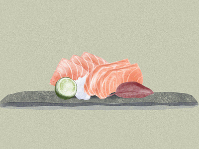 salmon sashimi