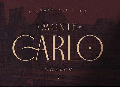 Carlo Monaco - Elegant Art Deco Typeface artdeco branding contemporary creative market elegant font font design simple type design typeface typography