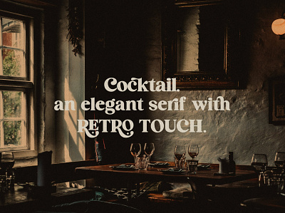 Cocktail - Elegant Retro Serif aesthetic branding creative market font graphic design logo design packaging retro serif type design typeface typography