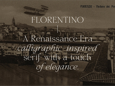 Florentino - Elegant Calligraphic Serif branding calligraphic classic creative market design editorial elegant font fonts graphic design logo design magazine packaging renaissance retro serif type design typeface typography ui