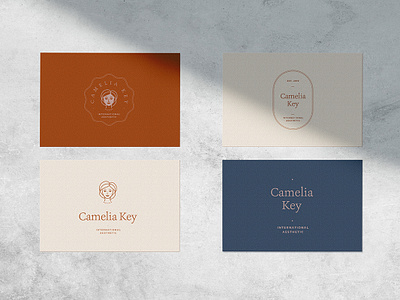 Camelia Logo branding contemporary feminine logo flat lay logo mock up natural light photography spa