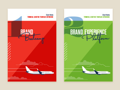 Process Books airplane green illustration red retro script typography