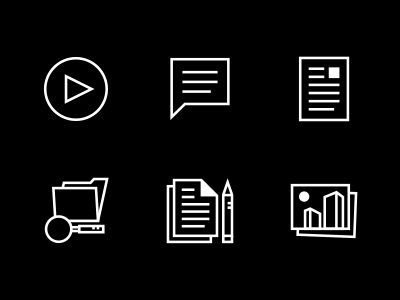 Post Format Icons icons line work linear
