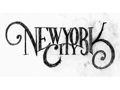 New York lettering lettering typography