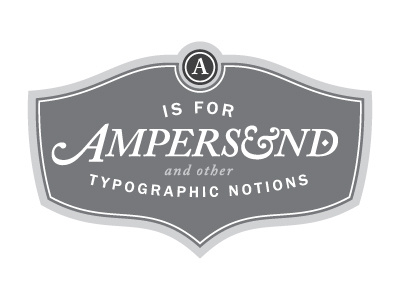 A Is For Ampersand Redux crest logo typography